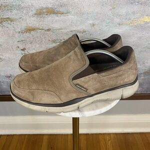 Skechers Shoes Mens Size 11.5 Brown Suede Slip On Casual Comfort SN 54502